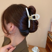올림머리 대형 헤어집게핀 아크릴 빅 꼬임집게핀 11cm 반머리 반묶음 하객룩