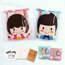유진 칭찬 우드 스탬프 미니 수첩 스티커 선물 포장 생일 어린이집 유치원 답례품 어린이날 교회 단체 도장 놀이, 스탬프(소년비닐포장)(남아), 2.Happy Day