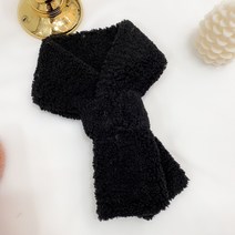 남녀공용 뽀글이 부드러운 양털목도리 양쪽매듭