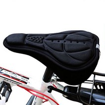 [유니크앤몰] 3D 자전거 젤안장 쿠션패드 쿠션커버 메모리폼 안장커버, 블랙