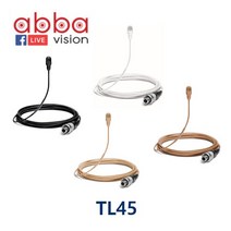 TL45 SHURE 초소형 무지향성 마이크 1.1mm 케이블 LEMO, 탠
