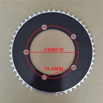 사이클 크랭크 자전거 TRUYOU 130 BCD 고정 기어 체인 링 트랙 휠 픽시 싱글 스피드 44T 46T 48T 50T 52T 53T 1/8quot, [06] 130BCD 46T