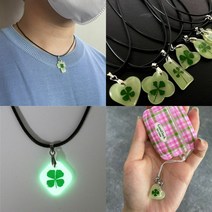 TWKL 행운고리 야광 네잎클로버 키링, 1개