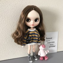 베이비돌 장난감 어린이장난감 새로운 도착 Blyth 옷 Blythe 바비 인형에 대한 패션 줄무늬 스웨터 30cm 1/6 Bjd Azone Licca Pullip Dolls Ac, [01] only 1pcs Sweater, [04] Sweater D