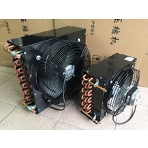 공냉식 수냉식 판형 열교환기 실외기 물콘 냉각팬, 팬이 있는 3x4 콘덴서