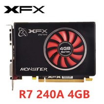데스크탑 CPU 그래픽카드 XFX Radeon R7 240A 2GB GDDR5 비디오 카드 GPU 용 AMD 4GB GDDR3 128bit 그래픽 화면 컴퓨터, 02 XFX R7 240A 4GB