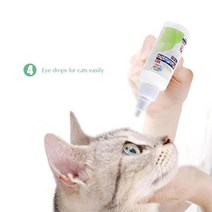 강아지 고양이 애완동물 인공눈물 결막염 백내장 휴대용 케어 눈 청소 방울 눈 눈물 얼룩 청소 용품, 60ml
