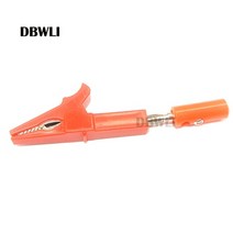 케이블트레이 실리콘전선 와이어메쉬 악어클립 55mm 악어 클립 + 바나나 플러그 4mm 바나나 플러그 케이블 클립이 있는 테스트 프로브 호환 지원, 빨간색