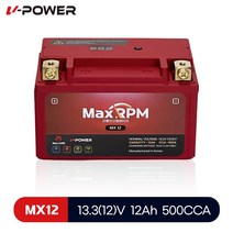 가와사키 닌자10R 11-23년 브이파워 MX125 리튬인산철 배터리 YTZ10S 호환, 1개