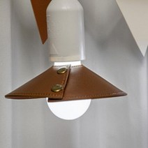 가죽 조명 커버 전등갓 조명등 커버 차박, 타입1_3cm-연 브라운
