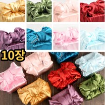 고급 실크 복보자기 공단 명절선물 포장 과일 정육 예단 이바지 특대 대 중 소 8색상 10장, 보라색 10매