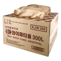 광진 산업용와이퍼타올 KJW300 대형 300매 건물티슈 공업용티슈 화장실손닦는휴지, 1개, 300개