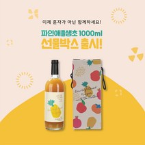 생생초 사과 초모식초 대용량 국내산 애플사이다비니거 생초 파인애플 1000ml (푸어러 포함), 1개