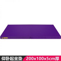 헬스장 윗몸일으키기기구 싯업보드 윗몸 일으키기 보조 운동기구 가정용 다기능 보드 복부 기계 롤 운동 고정 발 장치, 보라색 2단 싯업 매트 200x100x5cm 두께의 옥