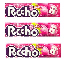 NS 푸쵸스틱 푸쵸스틱캔디 푸쵸스틱캔디그레이프 푸쵸스틱캔디그레이프맛X3개 츄잉캔디 포도, 1