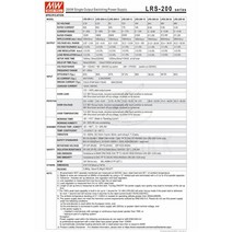 MEAN WELL 비 PFC LRS 시리즈 단일 출력 스위칭 전원 공급 장치 SMT LRS-200W-12 15 24/3.3 36/4.2 48 5V, 06 36V_01 200w