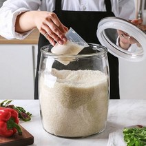 WARM유리 쌀 항아리 대용량 방습 방충 쌀통 곡물 저장탱크, J_12000ml