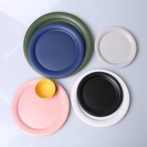 위즈라인 원형 무광 접시 1호 7색상, 선택/2호(8인치)그레이