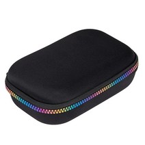 ZIPIT Colorz 필통 최대 60개의 펜 수납 가능 학교 및 사무실 용품을 위한 내구성 있는 보관 용기 안전한 지퍼 잠금 (플라워), Black Rainbow