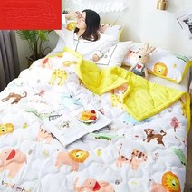 담요 여름 씻어 퀼트 에어 컨디셔닝 부드러운 얇은 침대 신생아 수건 모슬린 Swaddles 소파 모유 수유 커버, 80x100cm 31x39inch, 05 zoo