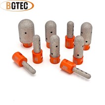 소형 탁상 밀링머신 서프파이프 선반가공 탁상바이스 밀링기 Bgtec 1pc 다이아몬드 핑거 비트 밀링 dia101520253035mm 진공 납땜 타일 세라믹 석재 조리대 또는, 5 8-11 스레드, 1pc 35mm