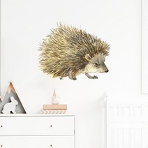 아기방꾸미기 포인트벽지 셀프인테리어귀여운 다람쥐와 고슴도치 소나무 콘 버섯 벽 스티커 방 자체 접착, 03 B