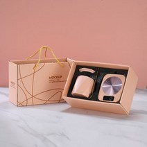 머그잔 히터 커피 컵 워머 우유 차 물 난방 패드 온열 매트 일정한 온도 코스터 홈 오피스 선물, 06 Pink Gift Set_02 US Plug