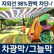 호미닷컴 차광막 그늘막 UV코팅 차양막 (무지개 차광망 2면 4면), 추가4.단조팩 스틸강(20cm)