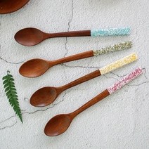 D 천연 옻칠 컬러 티스푼(색상선택), 핑크