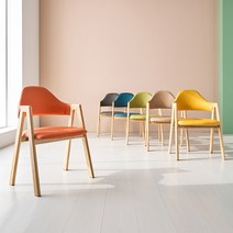 비올렛 목재의자 원목식탁 등받이 인테리어 우드 카페 1인, 비올렛목재-그린