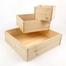 나무 상자 우드 원목 수납 박스 10t2re, 82.직사각상자-칸막이52x38x24cm
