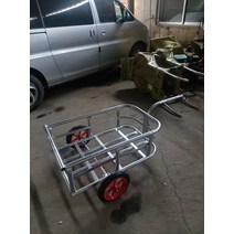 미니트레일러 자전거 전기 오토바이 후면 장착형 야외 여행 화물 애완 동물 소형, 4. 프레임 6090 솔리드 휠