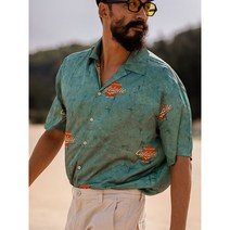 [하와이 엔 딜러 셔츠 연구소] 하와이안 셔츠 휴양지 남성 반팔