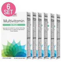 GNC [6개 SET] 여성용 울트라 메가 50 플러스 60정 (캐플렛) Womens Ultra Mega 50 Plus 60cts, 1