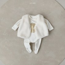 오뜨베베 한복 털조끼 퍼 베스트 여아 남아 아기 베이비 실내복 코디 레이어드
