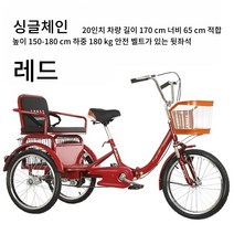 성인세발자전거 3발 어른 노인 삼륜 자전거, 단일사이즈, E