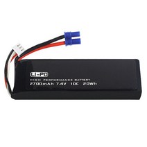 7.4V 2700mAh lipo 배터리 Hubsan H501C H501S X4 RC 쿼드 콥터 드론 예비 부품 고용량 EC2 플매트 카펫 매트 러그 10C 20WH, [01] 1PCS