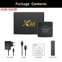 ott박스 디자인 x 98 플러스 Amlogic s905 w2 안드로이드 11 OS 듀얼 와이파이 BT 스마트 OTT TV 박스 유튜브 넷플릭스 ip tv 지원, 03 4GB 64GB_03 영국 플러그