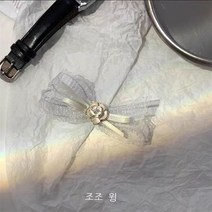초선 레이스 진주 머리핀 머리띠 기질 앞머리 핀 하트 리본 동백꽃 머리띠