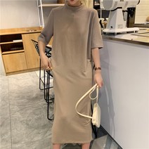 프리티글라라 반팔 순면 롱원피스 실내복 박시 홈웨어 sop-01