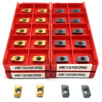 밀링 인서트 터닝 공구 절삭 공구 APMT1135 DP5320 DP5420 CNC 인덱서 블 금속 선반 카바이드, 10PCS (1 상자)