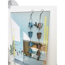 꽃집 전원주택 마당 가든용품 모형 풍경 카페소품 매장 홈데코 개업선물 엔틱 거실벽, 블루