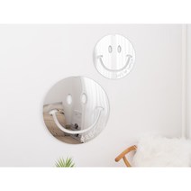 코메샵 대형 스마일 거울 레터링 아크릴 원형 안전거울, 꼬꼬핀(벽지형), 4 마음체