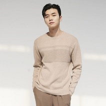 BY파크랜드 베이지 밀라노 라운드넥 니트.GWR21451
