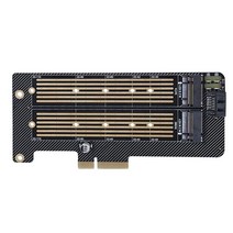 SATA 사타 또는 PCIE NVMe SSD용 듀얼 M.2 엠닷투 어댑터 고급 방열판 솔루션 우수한 열 방출 연속 안정적인 신호 전송