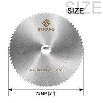 전동 핸드그라인더 HSS 톱 블레이드 75mm 원형 커팅 휠 목재 절삭 공구 앵글 그라인더 전동 세트 72 개, 한개옵션0