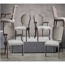 빈티지의자 복고풍 엔틱 등받이 원목 매장추천, 자작나무 라운드 백 에이지드 컬러 (팔걸이없음)