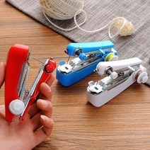 수동 조작 휴대용 미니 재봉틀 크리에이티브 간단한 재봉 도구 집 작은 자수 무작위 컬러 톱 없음