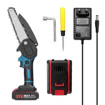 전기 톱 전정 충전식 21V 6 인치 나무 분할 브러시 모터 목공 도구 정원 과수원, 2 Battery_미국