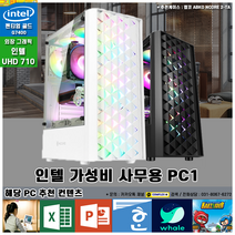 컴플렉스 사무용 PC1 컴퓨터 조립PC 가성비 최적화 고사양 인강 사무 포토샵 프리미어 전국출장AS 미들타워 기획전 애슬론 3000G A320M SSD탑재, 사무용 PC.1, 케이스선택 : 앱코 290G 위저드 팬리스